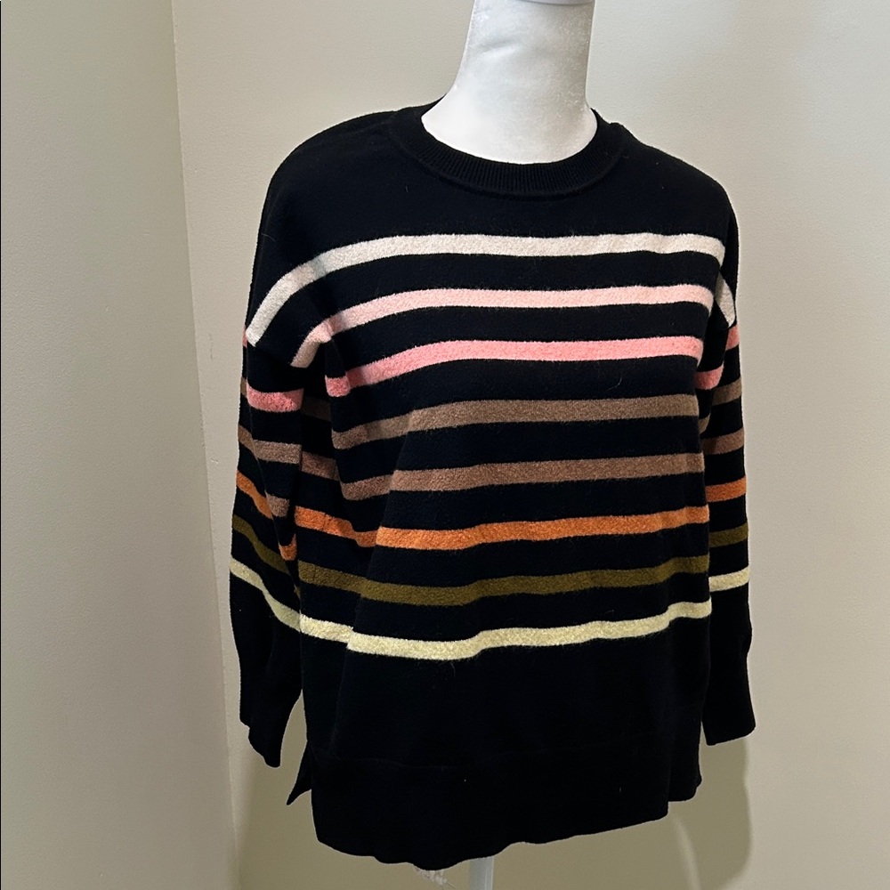 Summer & Sage Striped Black Sweater